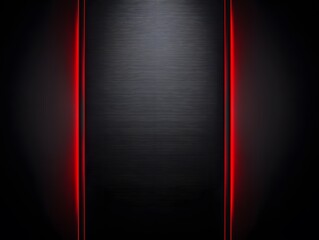 Shiny black background accented with red highlights; center margin intentionally left empty for text.