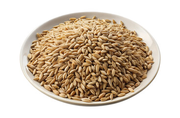 Rye on a plate isolated with a transparent background