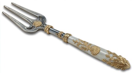 old knife on white background