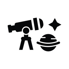 astronomy glyph icon illustration vector graphic.eps