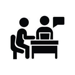  consulting glyph icon illustration vector graphic.eps