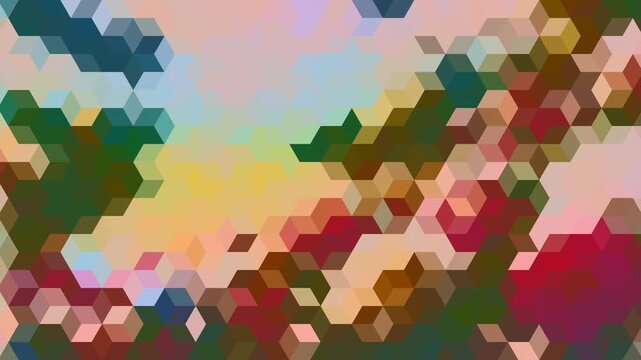 seamless abstract hexagon pattern animation with smooth wave motion and subtle brightness variation
