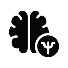 psychology glyph icon illustration vector graphic.eps