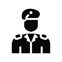 military glyph icon illustration vector graphic.eps