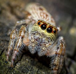 close up of a Jumping Spider
