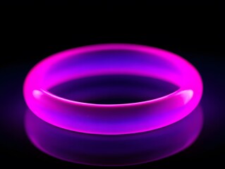 Pink neon ring on purple-black gradient, center clear