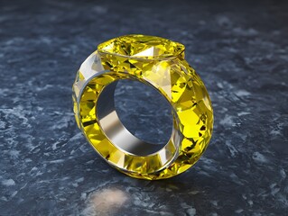 Bright yellow energy ring glows vividly; top-right area kept clean for text or branding.
