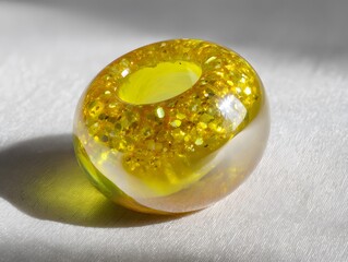 Bright yellow energy ring glows vividly; top-right area kept clean for text or branding.