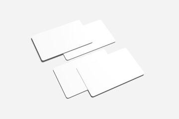 Blank and white membership card for mockup