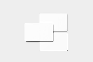 Blank and white membership card for mockup