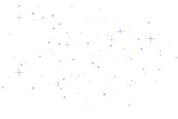 Naklejka premium Blue glowing dust and small blue stars isolated on a transparent background. Magical sparkling particles overlay for winter and festive design. PNG format.