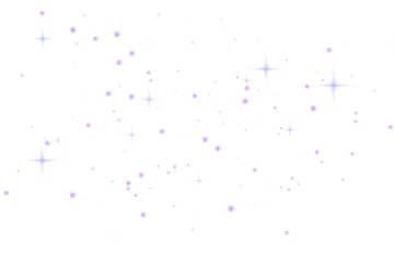 Blue glowing dust and small blue stars isolated on a transparent background. Magical sparkling particles overlay for winter and festive design. PNG format.