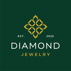 Initial Letter D Diamond Jewelry Monogram Logo Template Design