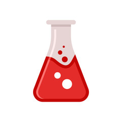 Test tube icon, Medical, chemical or biology lab, school education concept with tubes and flasks, vector illustration