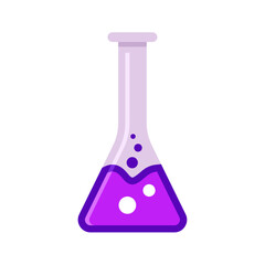 Test tube icon, Medical, chemical or biology lab, school education concept with tubes and flasks, vector illustration