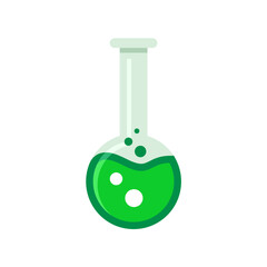 Test tube icon, Medical, chemical or biology lab, school education concept with tubes and flasks, vector illustration