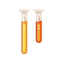 Test tube icon, Medical, chemical or biology lab, school education concept with tubes and flasks, vector illustration