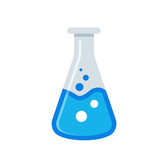Test tube icon, Medical, chemical or biology lab, school education concept with tubes and flasks, vector illustration