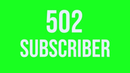 Green Screen Subscriber Counter Celebration Animation