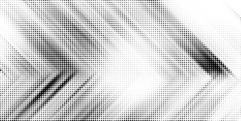 A striking abstract composition with bold diagonal lines and a textured halftone dot matrix background.