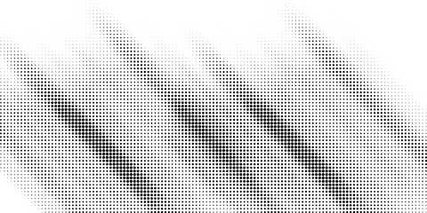 An energetic abstract pattern featuring a prominent zigzag wave created by halftone dots on white.