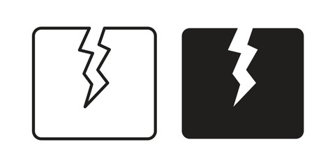 Obraz premium Crack icons or logo design isolated sign symbol vector illustration - high quality line style vector
