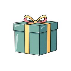 Beautifully wrapped PNG Transparent gift box with ribbon