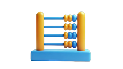 Colorful Abacus Illustration on White Background
