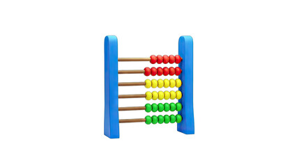 Colorful Abacus on White Background