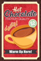 Retro Hot Chocolate Advertisement Poster