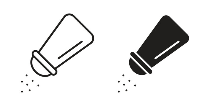 Pepper shaker icons or logo design isolated sign symbol vector illustration - high quality line style vector