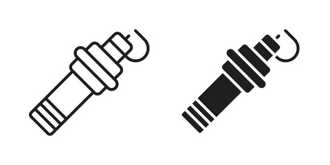 Obraz premium Spark plug icons or logo design isolated sign symbol vector illustration - high quality line style vector