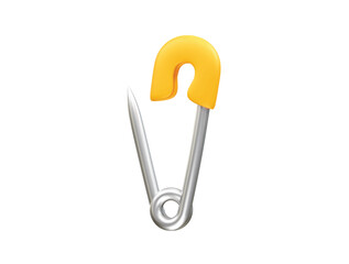 Open Safety Pin icon 3d rendering illustration
