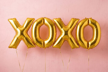 XOXO Gold Foil Balloons