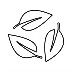 Recycle icon outline vector