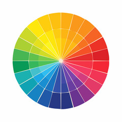 Obraz premium Color wheel with various hues and shades arranged in a circular pattern.