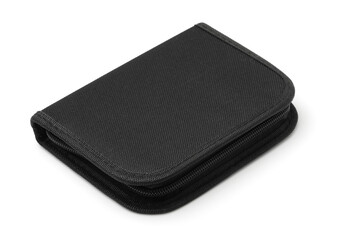 Black hard fabric zipper case