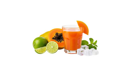 Papaya Juice with Lime and Mint