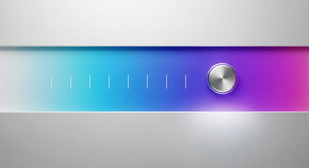 Image of a horizontal slider with a metallic knob and a colorful gradient background, representing control, adjustment, or measurement interface