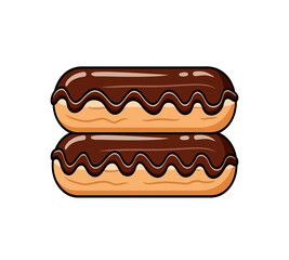 Delicious eclairs with rich chocolate frosting a delightful and tempting dessert treat