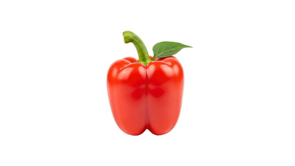 Vibrant Red Bell Pepper on Transparent Background