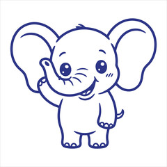 Obraz premium Adorable Baby Elephant Mascot