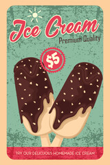 Retro Ice Cream Bar Advertisement