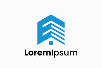 E Real Estate Building Vector Logo Premium 