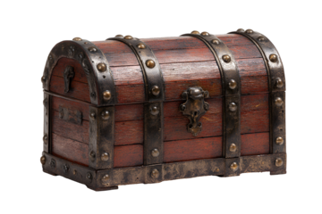 Antique wooden treasure chest