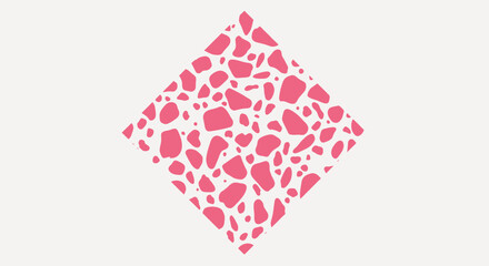 Pink Terrazzo Pattern Diamond Geometric Abstract Background
