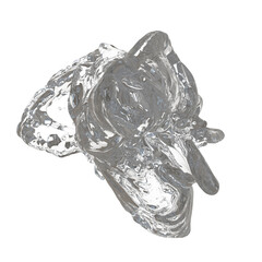 Fountain top view isolated transparent background photo realistic 3d rendering PNG 16 bit with alpha channel
