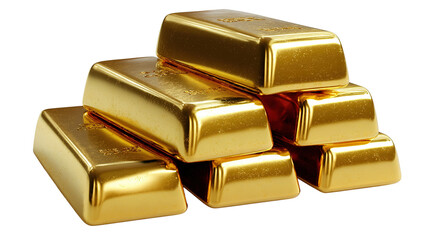Golden Treasure: A captivating image of stacked gold bars, gleaming with opulence. Evoking themes of wealth and security.