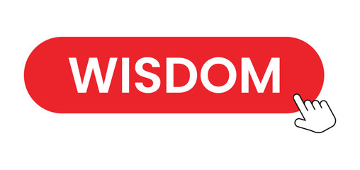 Wisdom Concept Illustration with Red Button, Knowledge and Insight, Decision Making, Mindfulness, Smart Choices, Intellectual Action