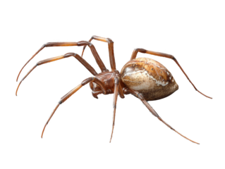 Brown Recluse Spider on Grey Background